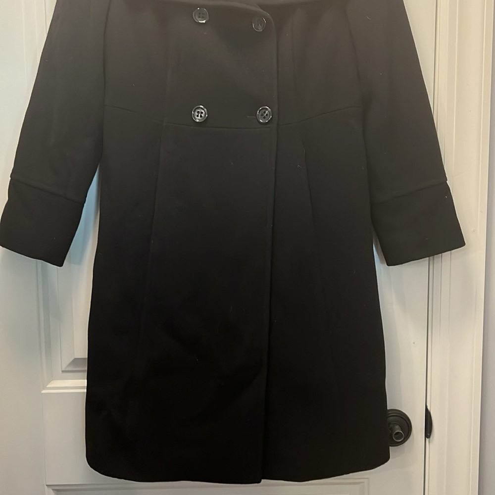 Women’s Ellen Tracy Black Car Coat‎ Size 6 - Picture 4 of 9